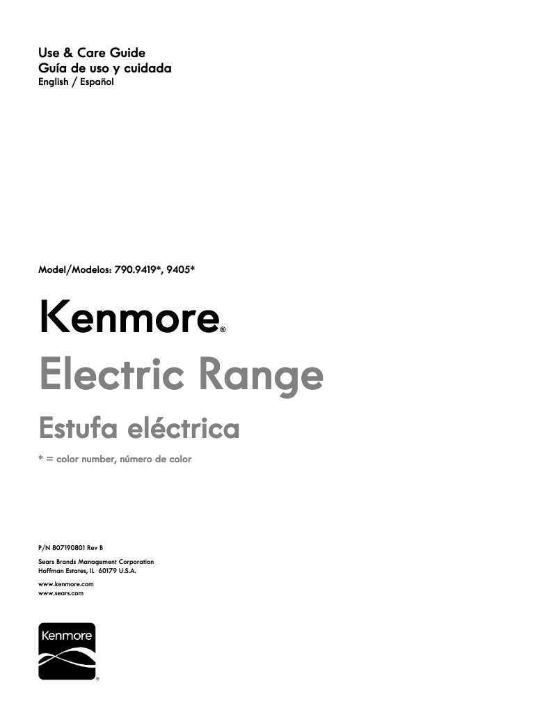 Página 1 del manual Manual de usuario Kenmore 790.96197