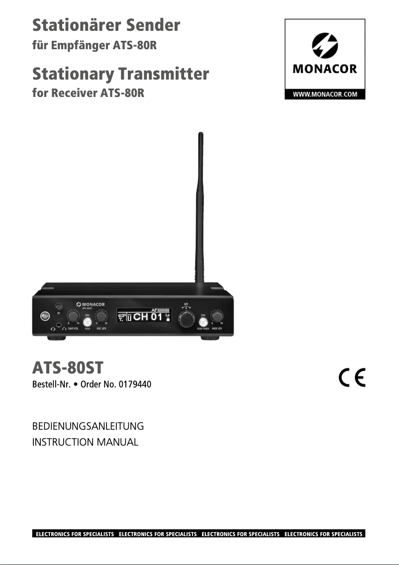 Imagen de la primera página del manual del dispositivo ATS-80ST