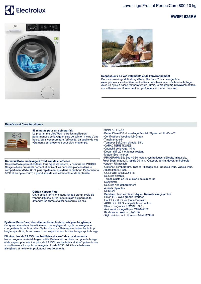 Imagen de la primera página del manual del dispositivo EW8F1625RV