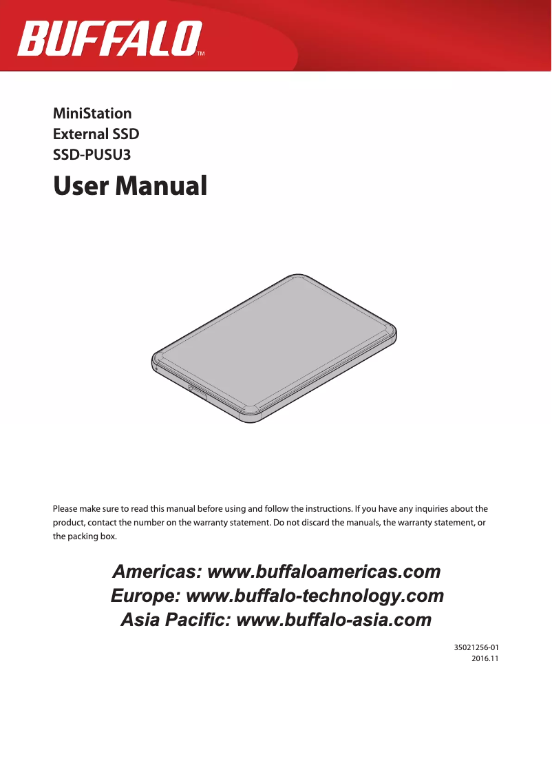 Página 1 del manual Manual de usuario Buffalo MiniStation SSD Velocity