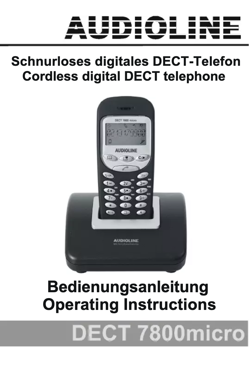 Página 1 del manual Manual de usuario Audioline Dect 7800 micro