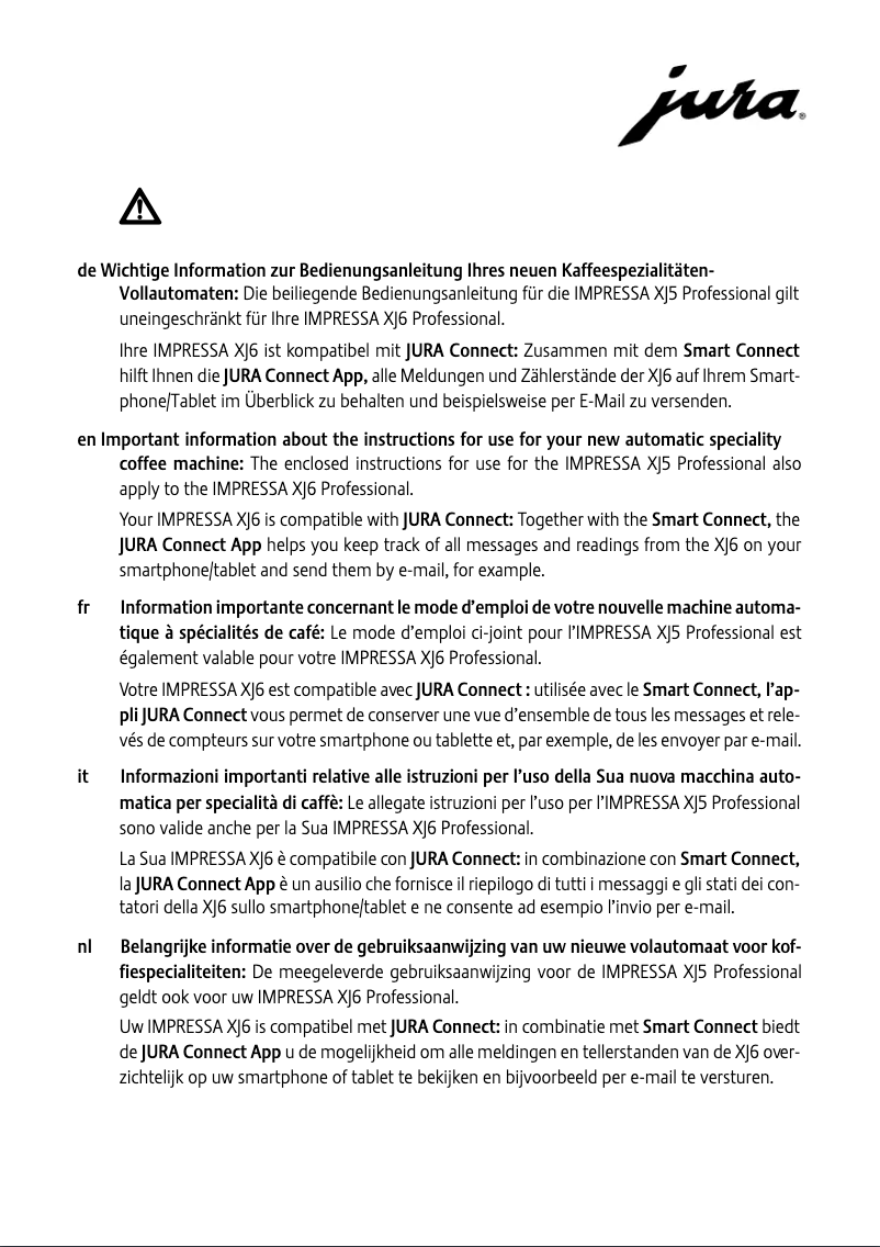 Imagen de la primera página del manual del dispositivo XJ6 Professional