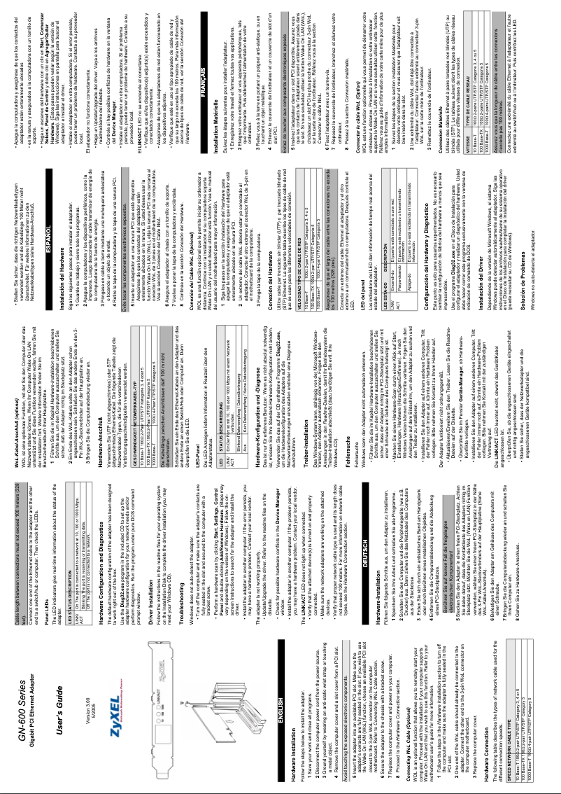 Página 1 del manual Manual de usuario ZyXEL GN680T