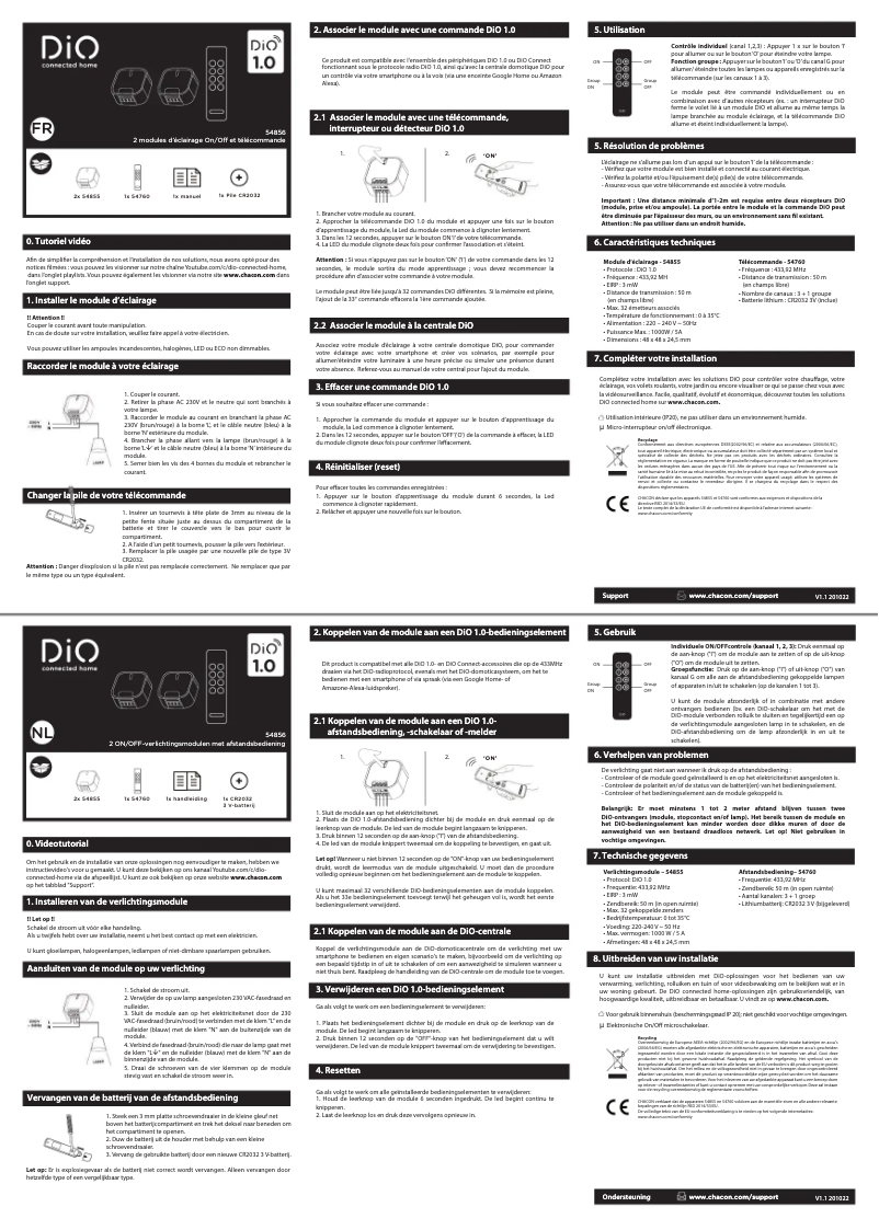 Imagen de la primera página del manual del dispositivo 54856