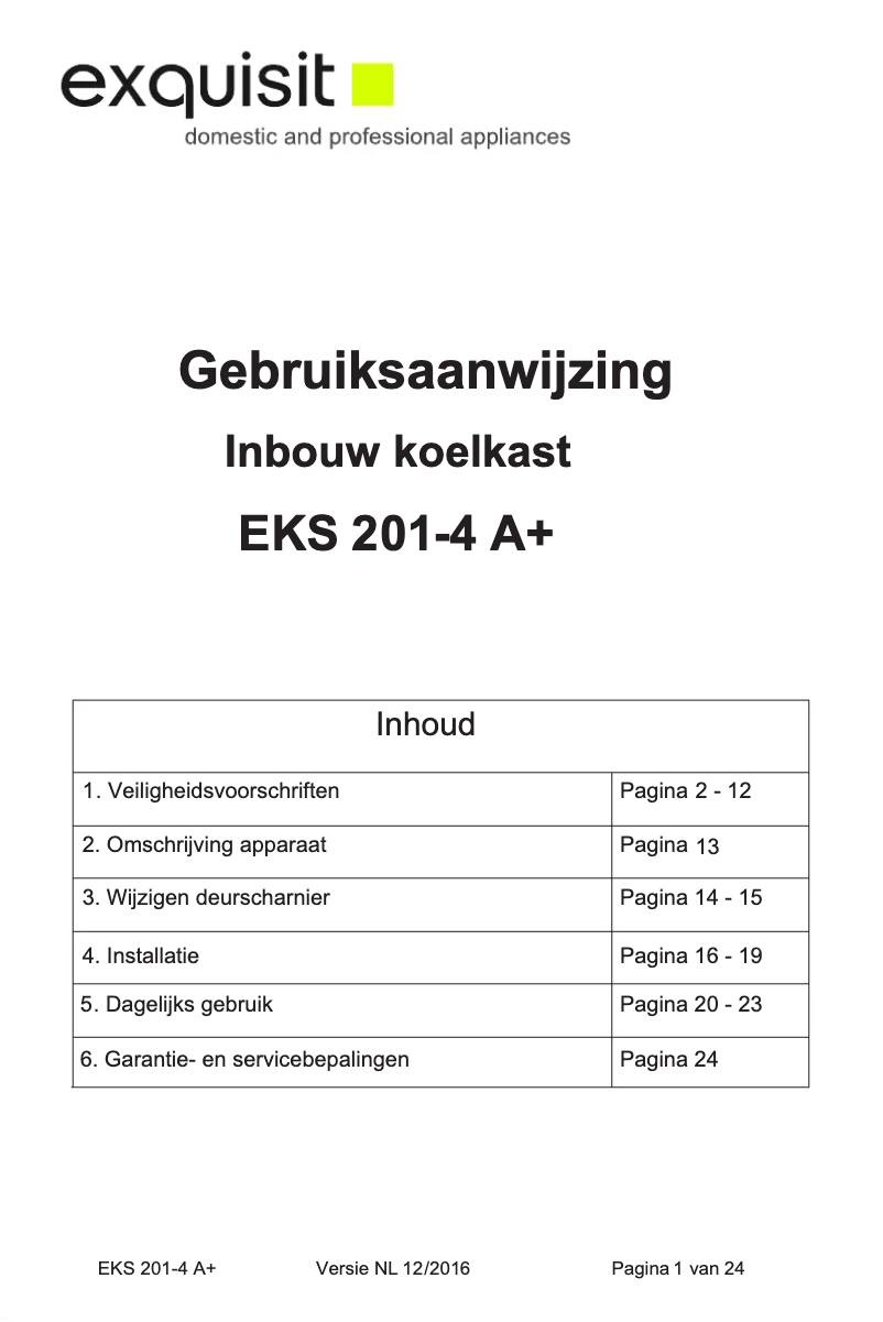 Página 1 del manual Manual de usuario Exquisit EKS201-4A+
