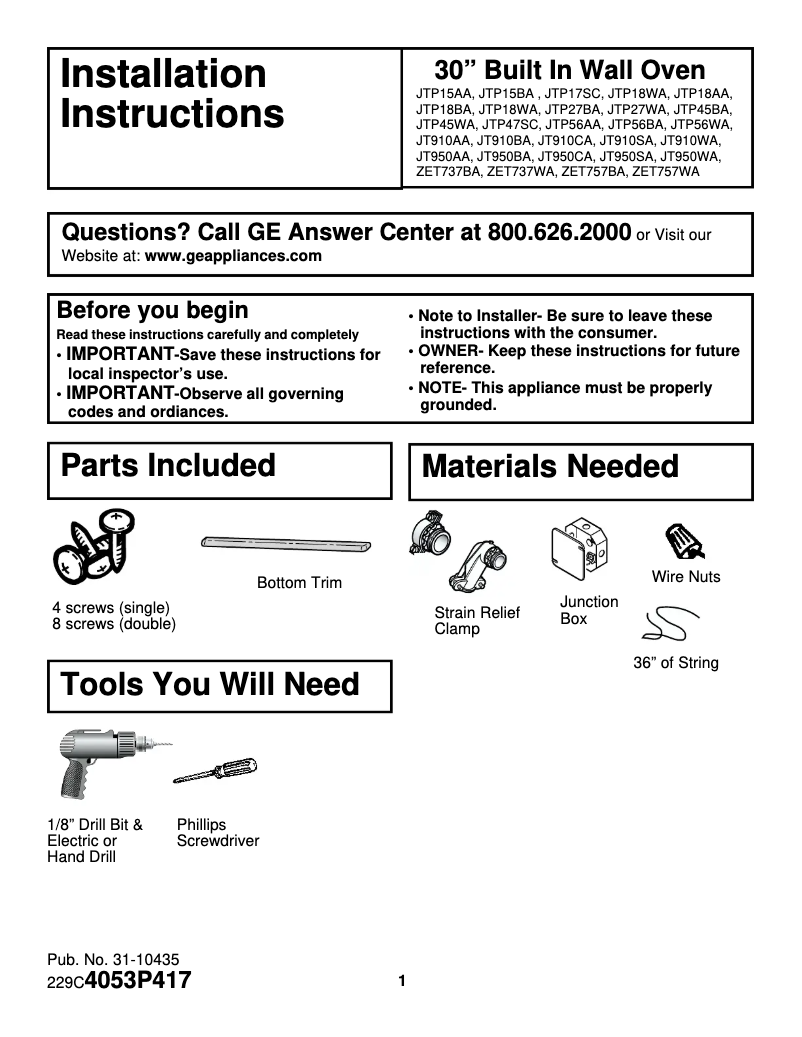 Imagen de la primera página del manual del dispositivo JTP27BDBB