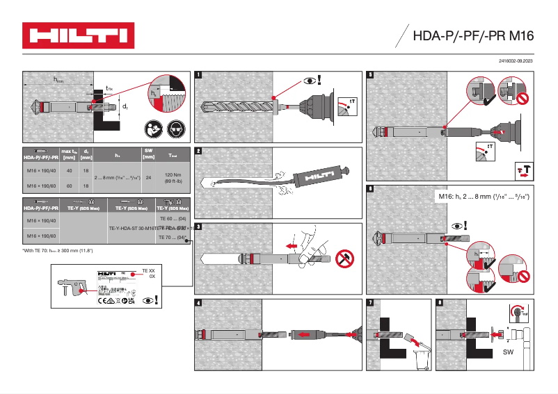 Página 1 del manual Manual de usuario Hilti HDA-PR