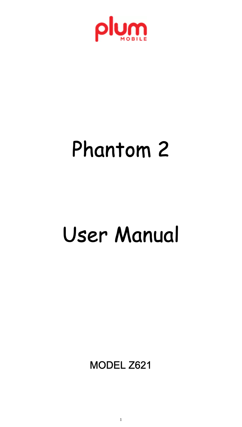 Página 1 del manual Manual de usuario Plum Phantom 2