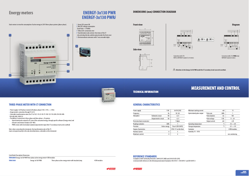 Página nº 1 - Ficha técnica Vemer Energy-3x130 PWRi