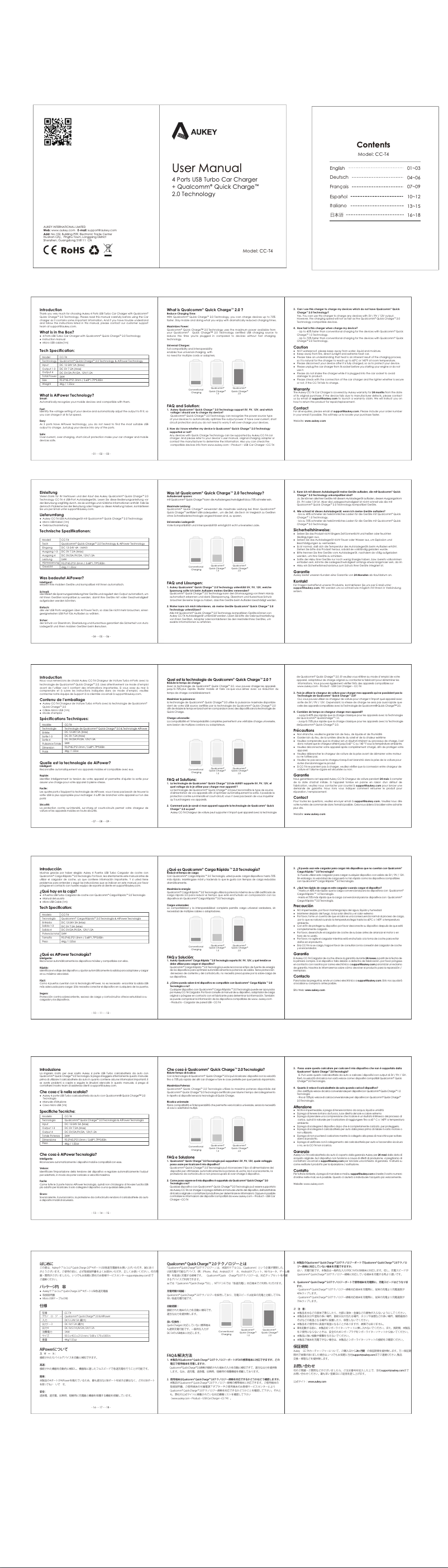 Página 1 del manual Manual de usuario Aukey PC-T12