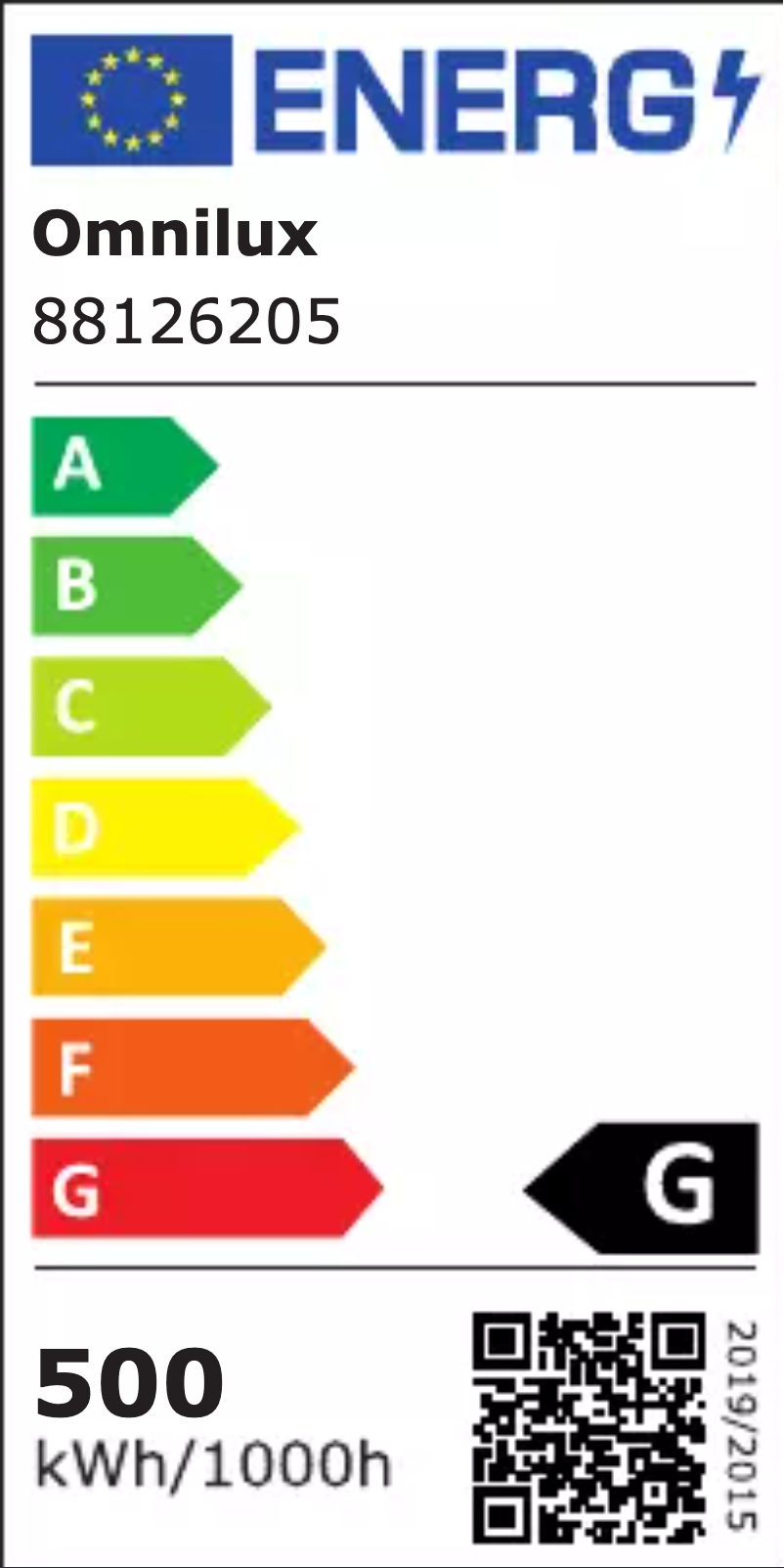 Página 1 del manual Etiqueta energética Omnilux PAR-56