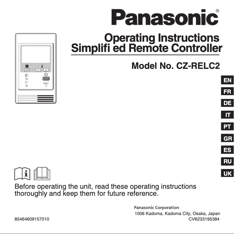 Página 1 del manual Manual de usuario Panasonic CZ-RELC2