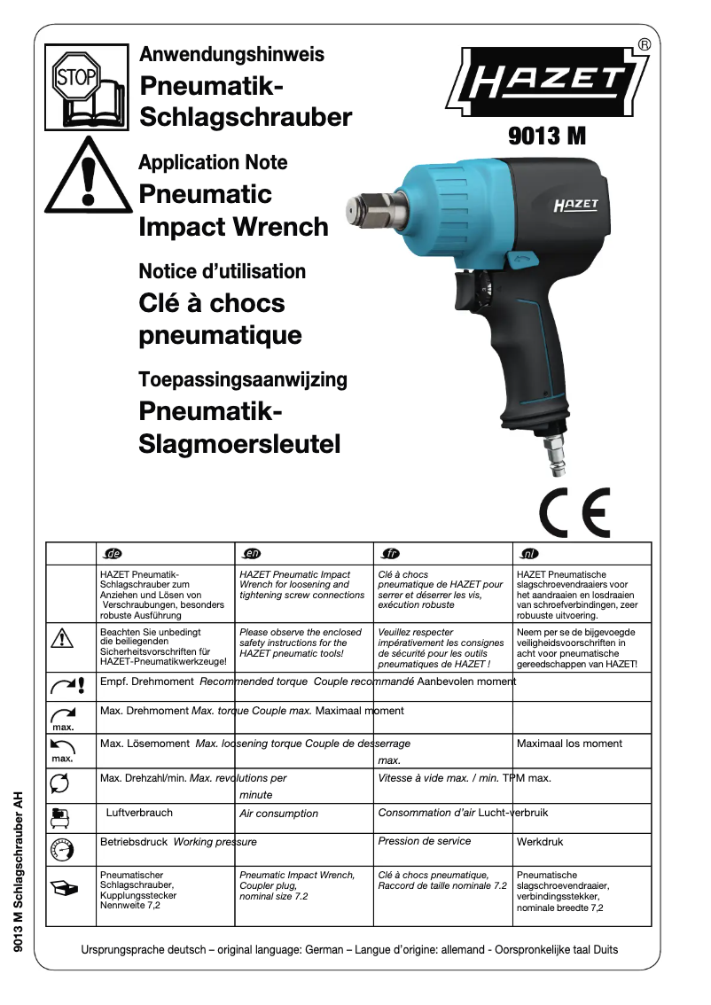 Imagen de la primera página del manual del dispositivo 9013M