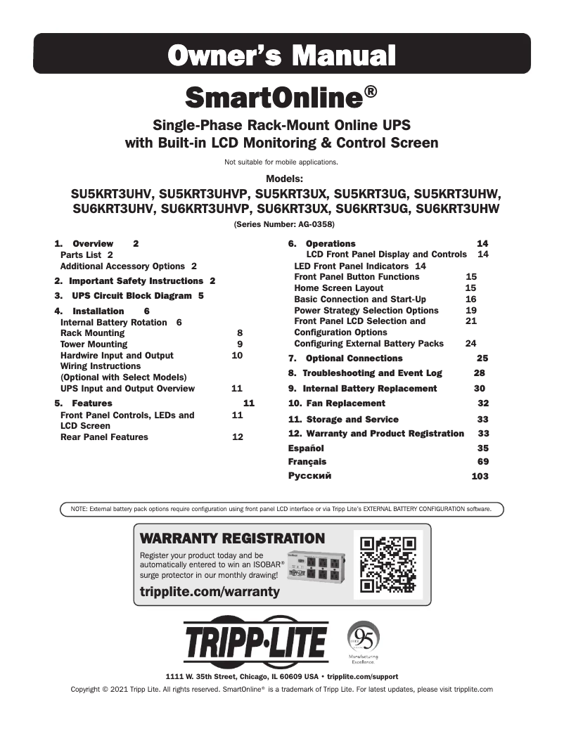 Imagen de la primera página del manual del dispositivo SU6KRT3UG