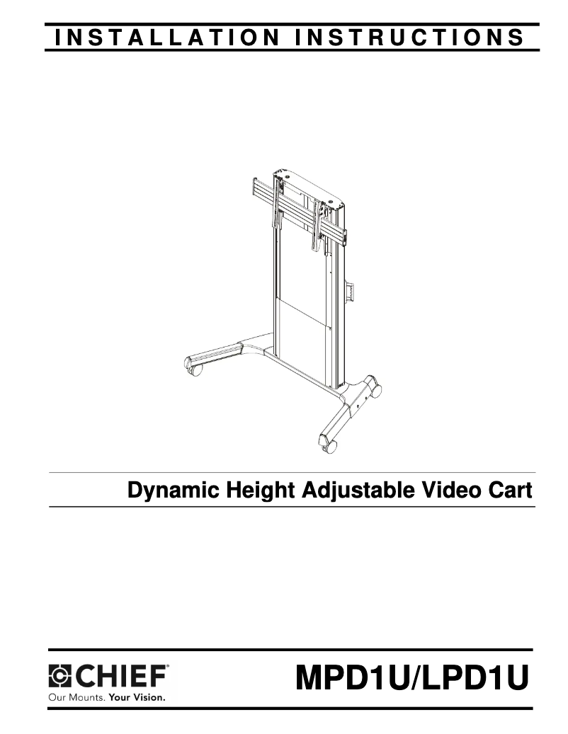 Página nº 1 - Guía de instalación Chief MPD1U