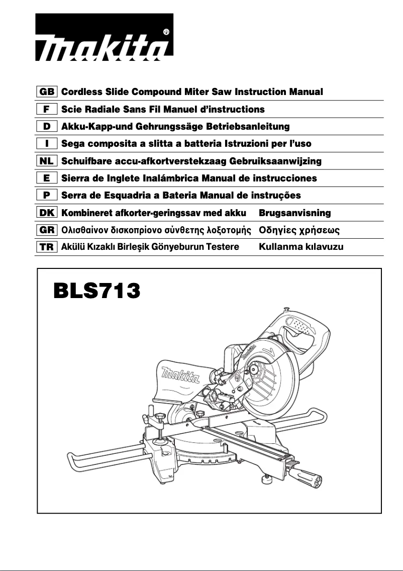 Página 1 del manual Manual de usuario Makita BLS713