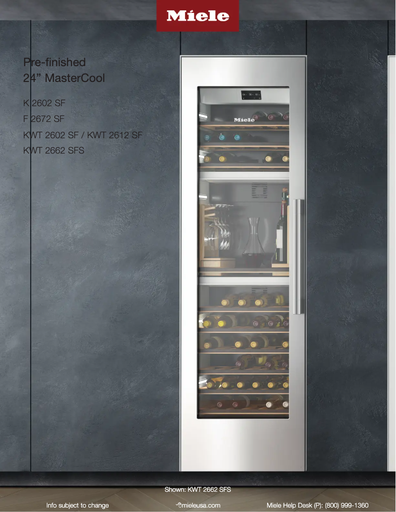 Página 1 del manual Ficha técnica Miele F 2672 SF