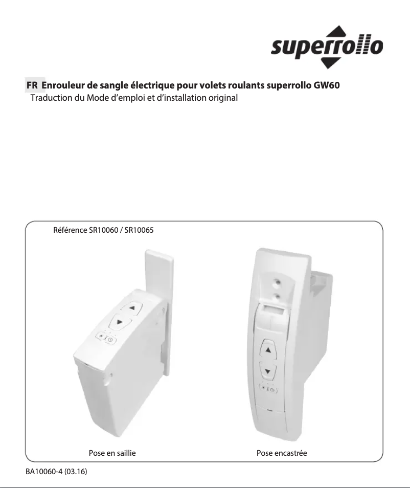 Página nº 1 - Manual de usuario Superrollo GW60