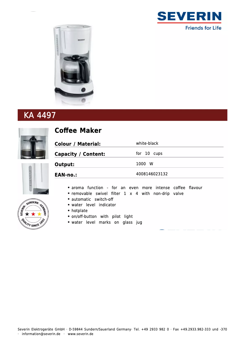 Imagen de la primera página del manual del dispositivo KA 4497