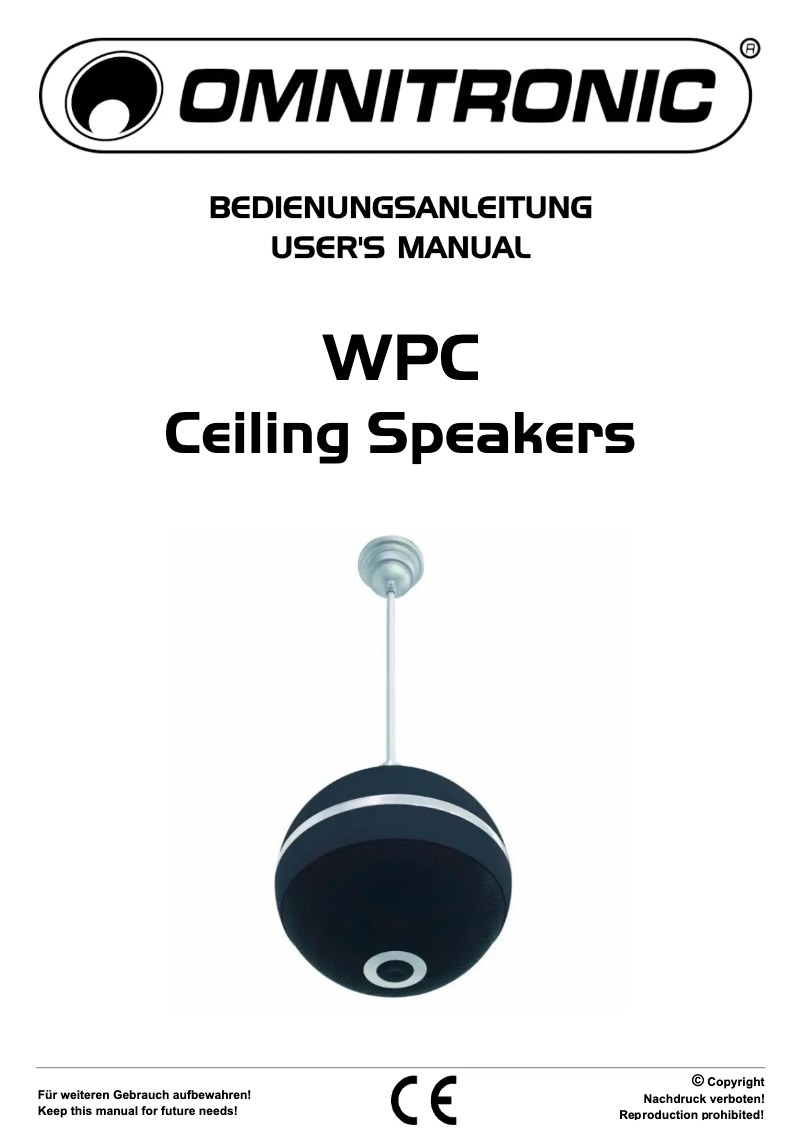 Página nº 1 - Manual de usuario Omnitronic WPC-5R