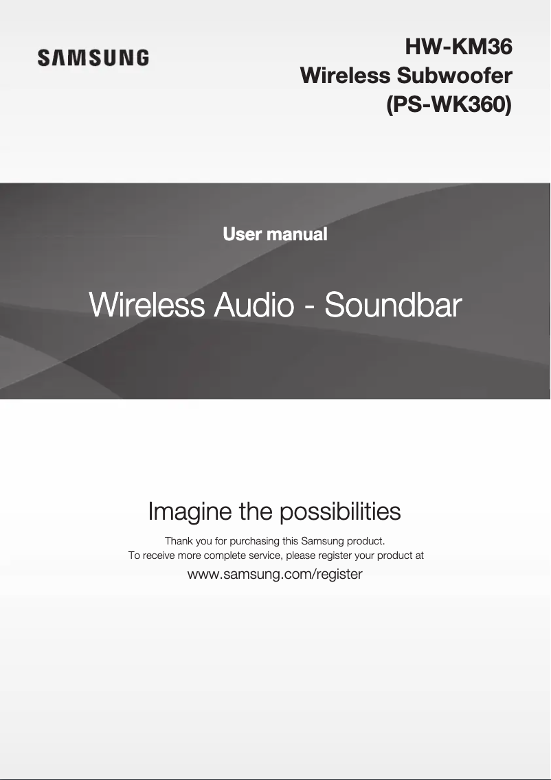 Imagen de la primera página del manual del dispositivo HW-KM36