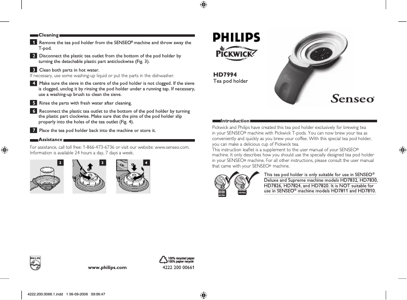 Imagen de la primera página del manual del dispositivo HD7994