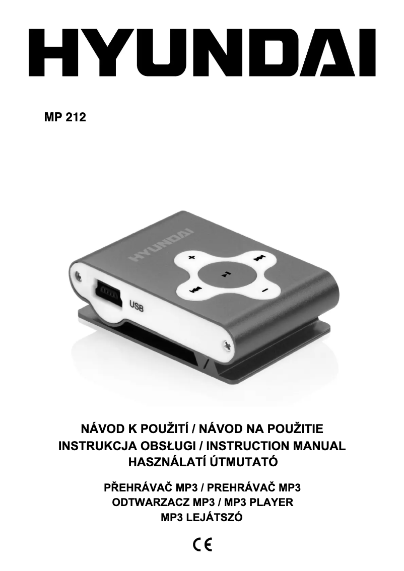 Imagen de la primera página del manual del dispositivo MP 212