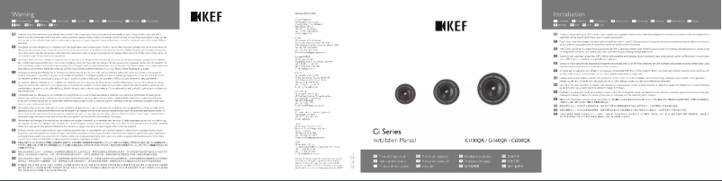 Página nº 1 - Manual de usuario KEF Ci160QR