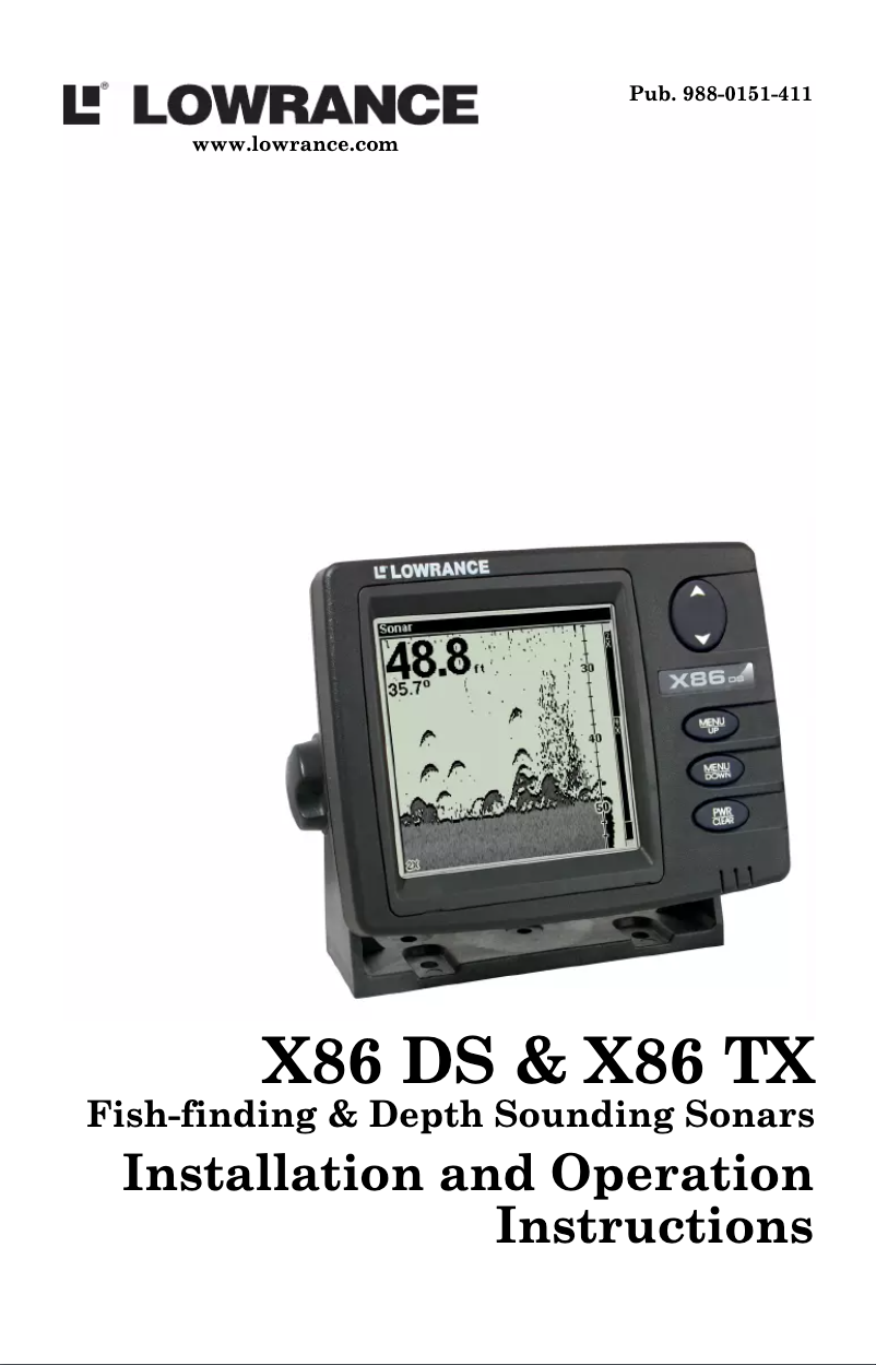 Página 1 del manual Manual de usuario Lowrance X86DS