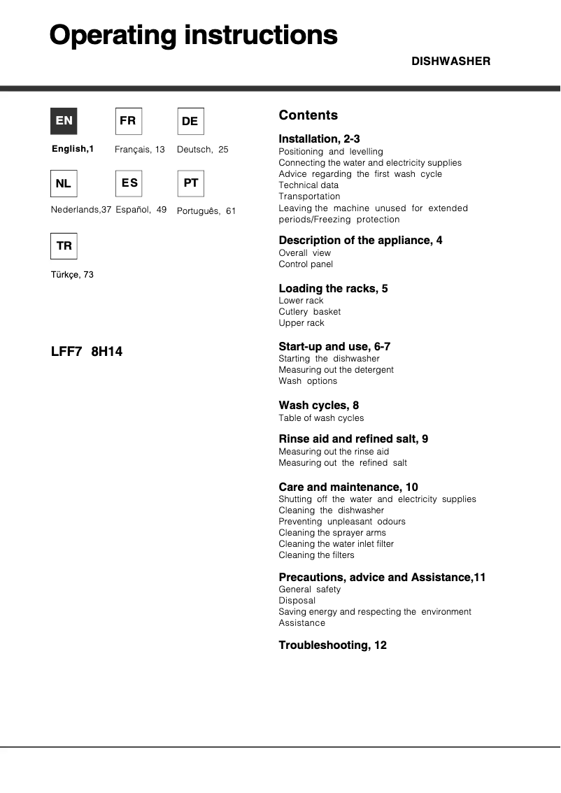 Imagen de la primera página del manual del dispositivo LFF7 8H14 X EU