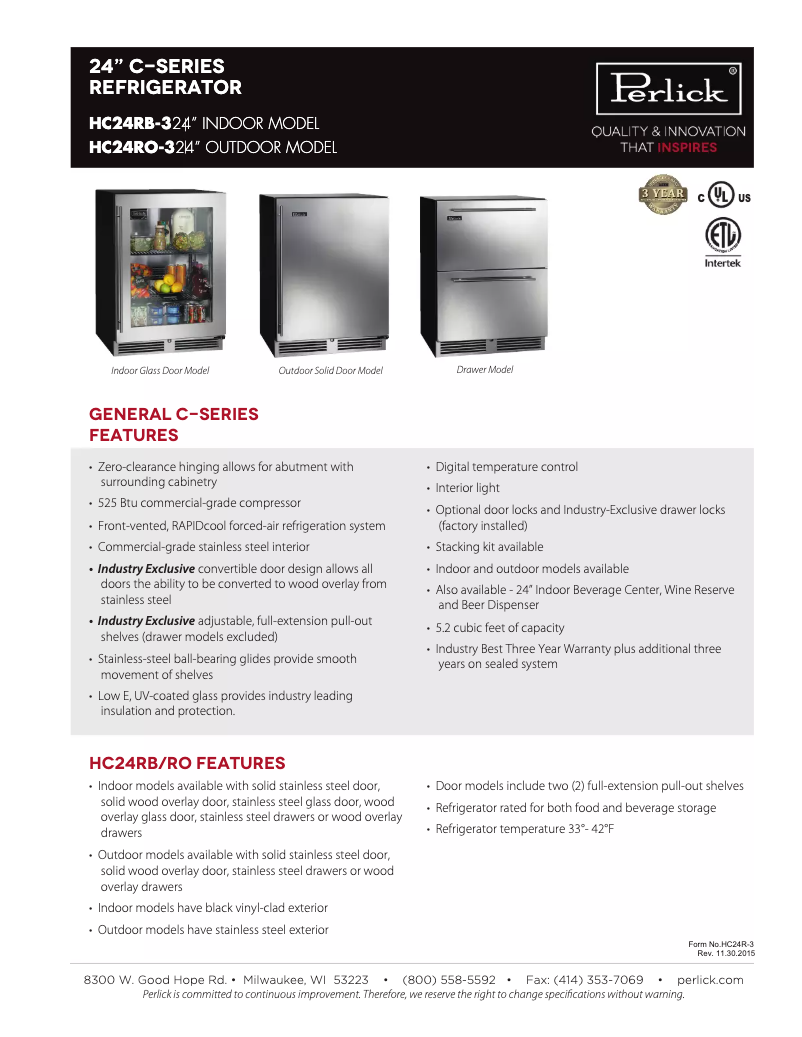 Imagen de la primera página del manual del dispositivo HC24RO-3-5