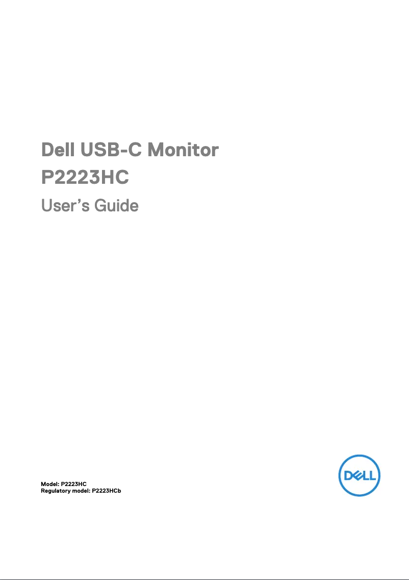 Página 1 del manual Manual de usuario Dell P2223HC