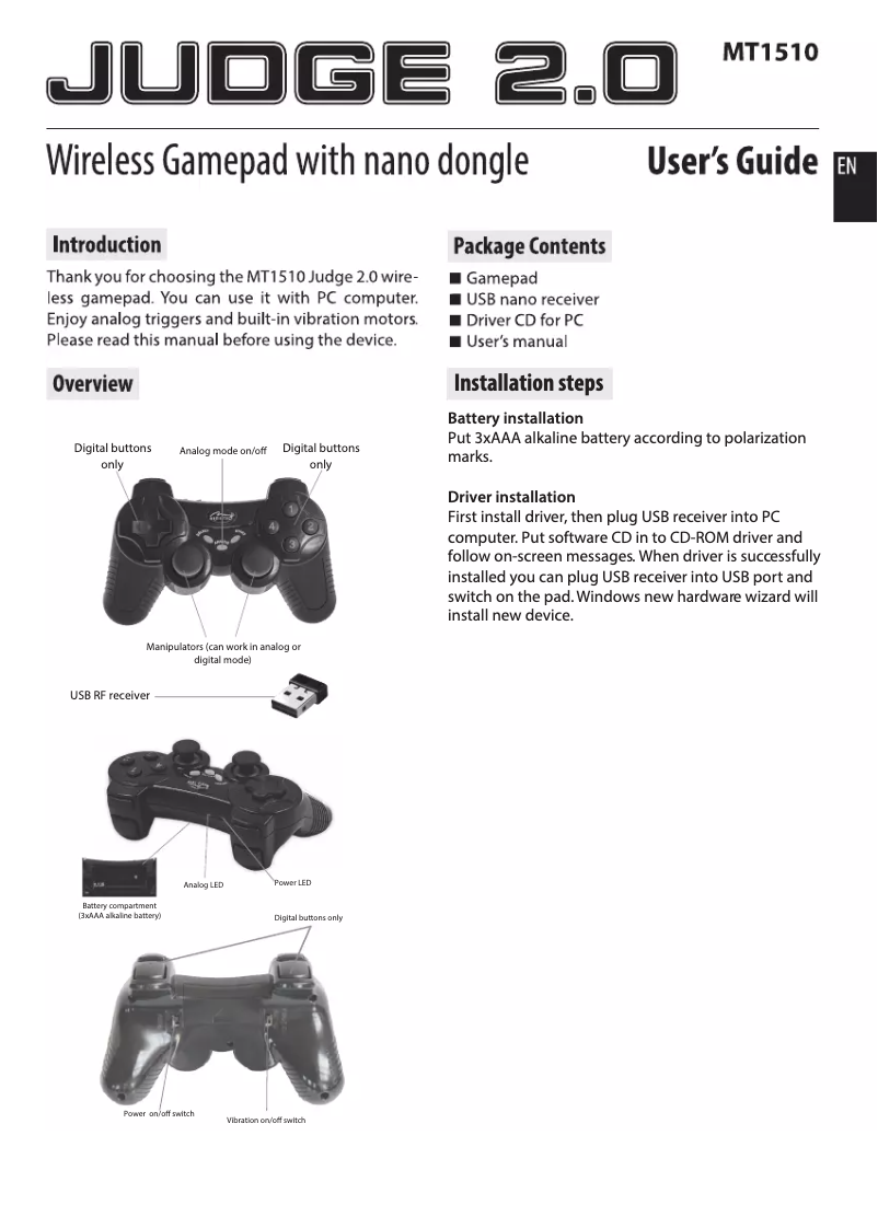 Página nº 1 - Manual de usuario Media-Tech MT1510