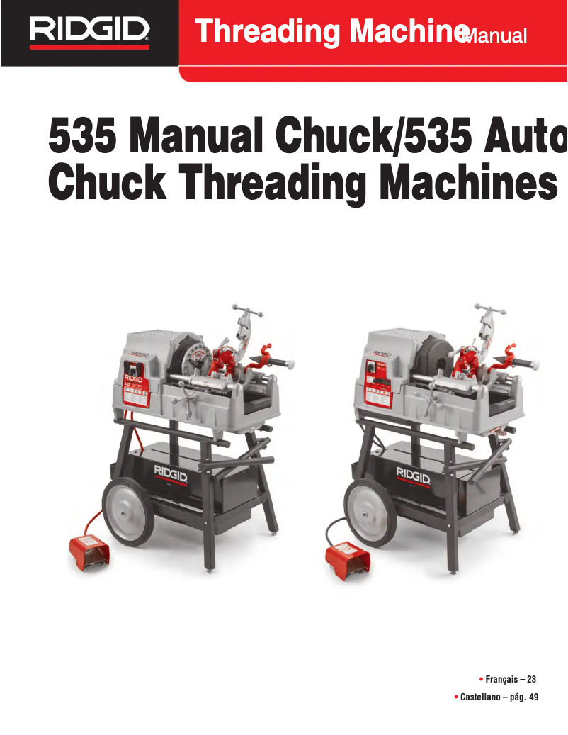 Imagen de la primera página del manual del dispositivo 535