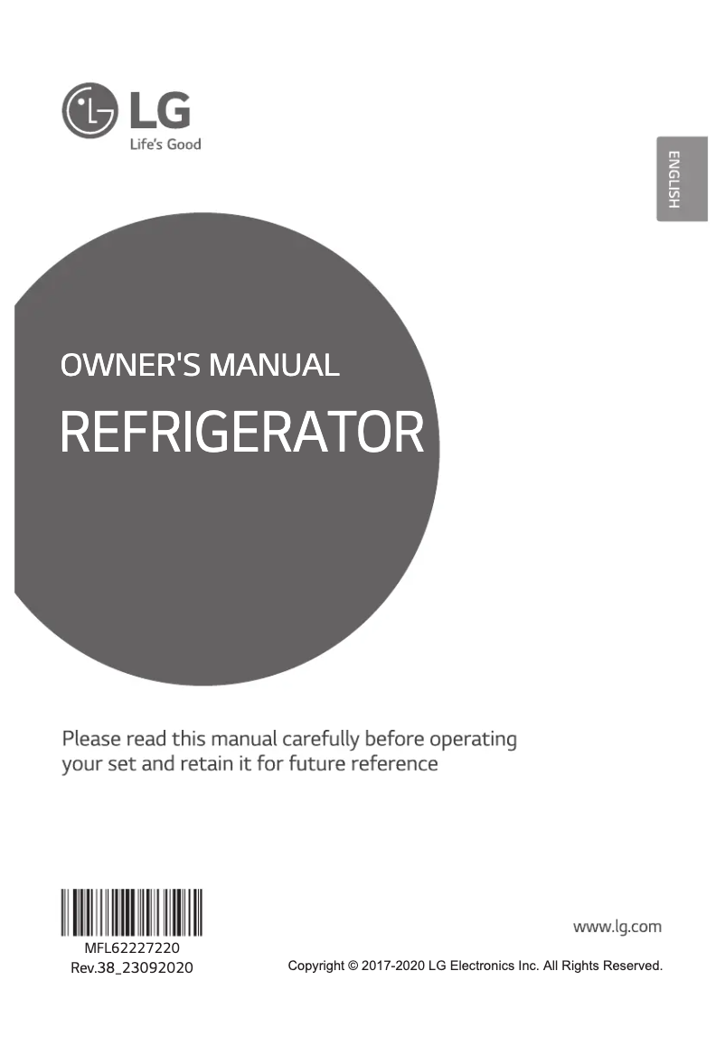 Página nº 1 - Manual de usuario LG GL-B292RVBN