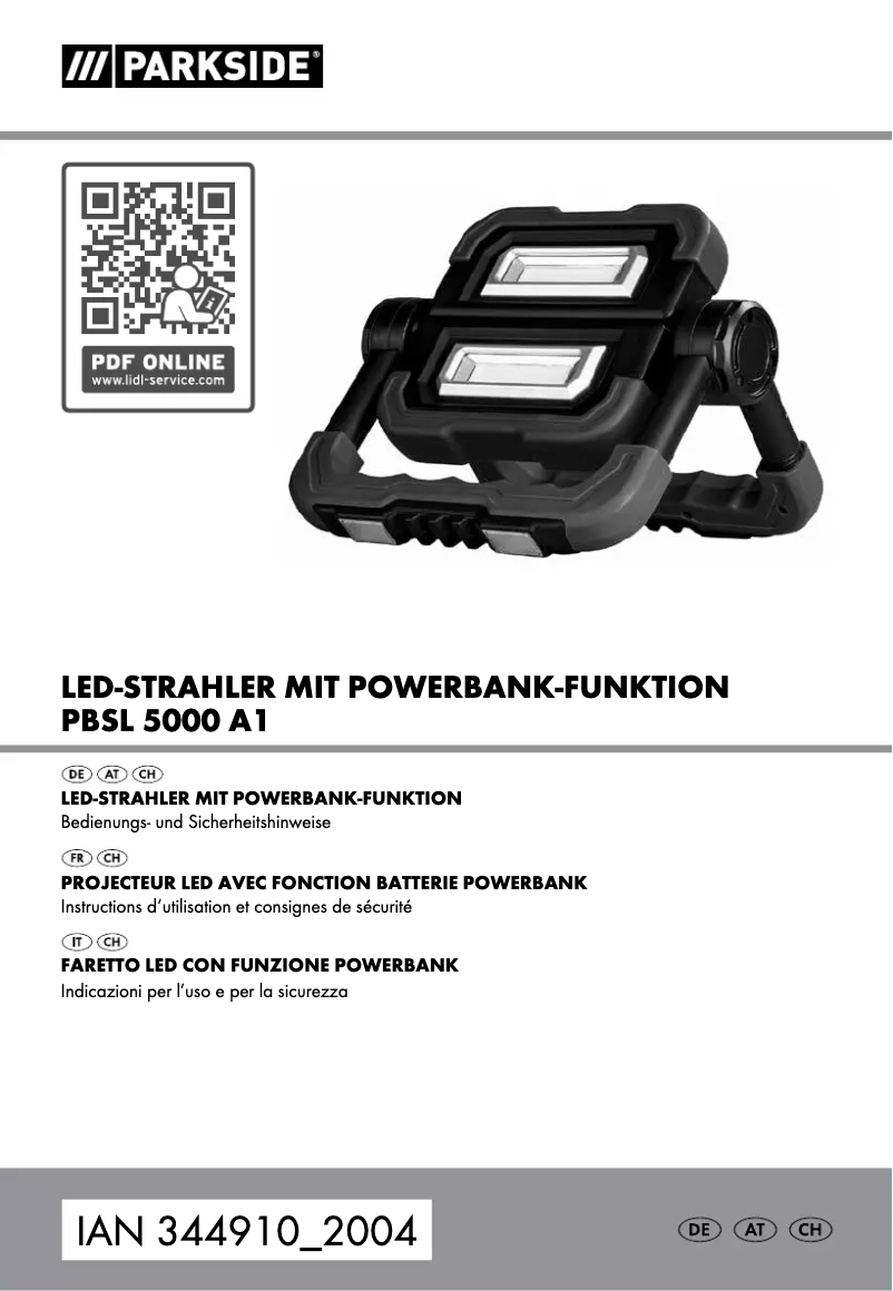 Página 1 del manual Manual de usuario Parkside PBSL 5000 A1