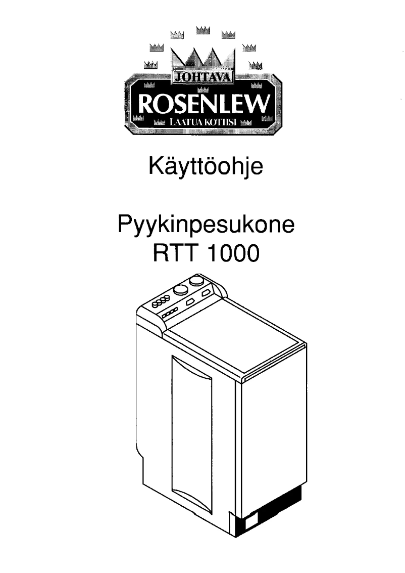 Página 1 del manual Manual de usuario Rosenlew RTT1000