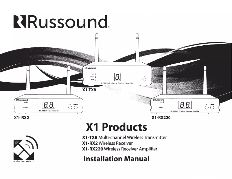 Página 1 del manual Manual de usuario Russound X1-TX8