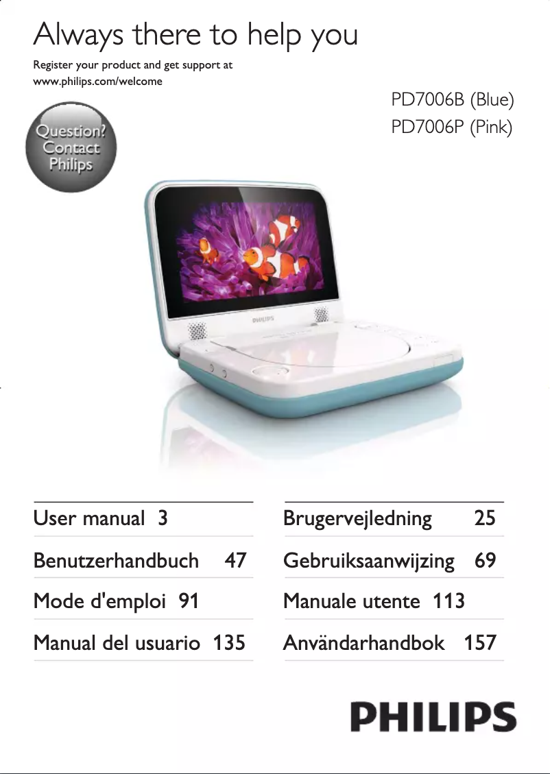 Página 1 del manual Manual de usuario Philips PD7006P