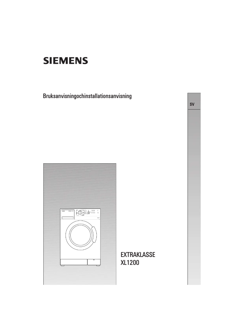 Página 1 del manual Manual de usuario Siemens Extraklasse XL 1200