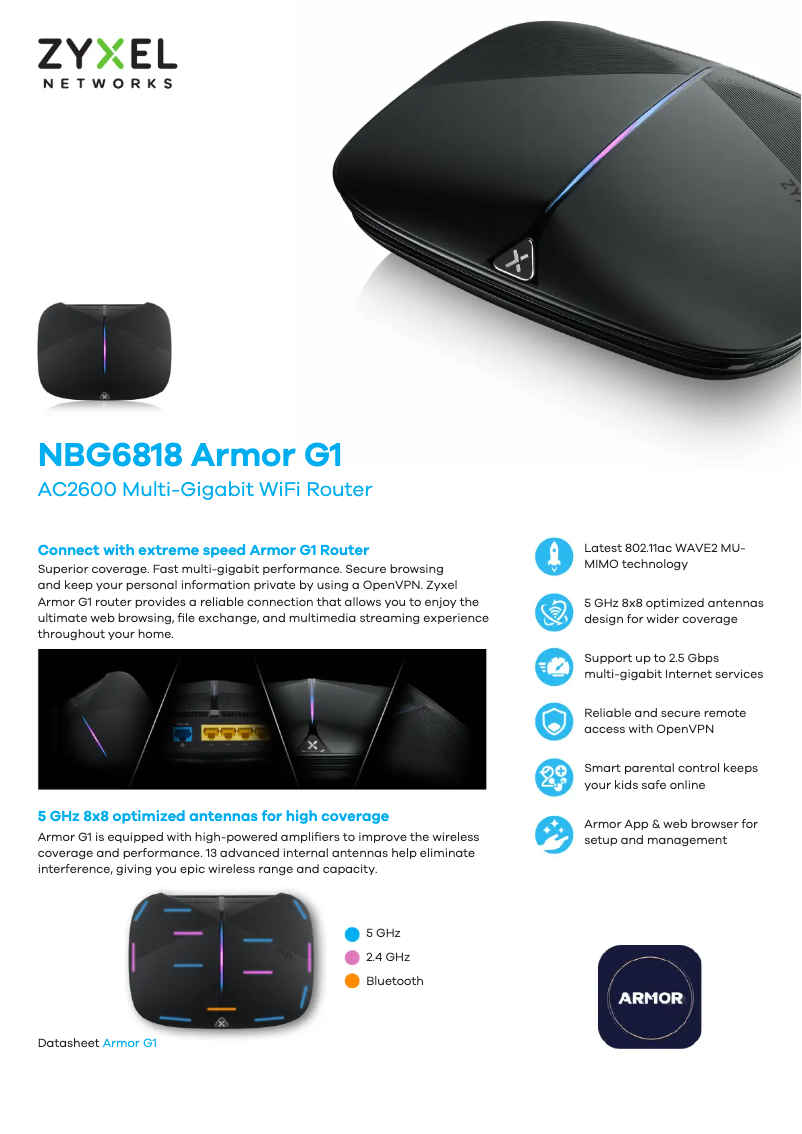 Imagen de la primera página del manual del dispositivo Armor G1