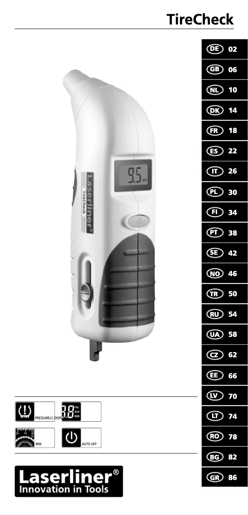 Página 1 del manual Manual de usuario Laserliner TireCheck
