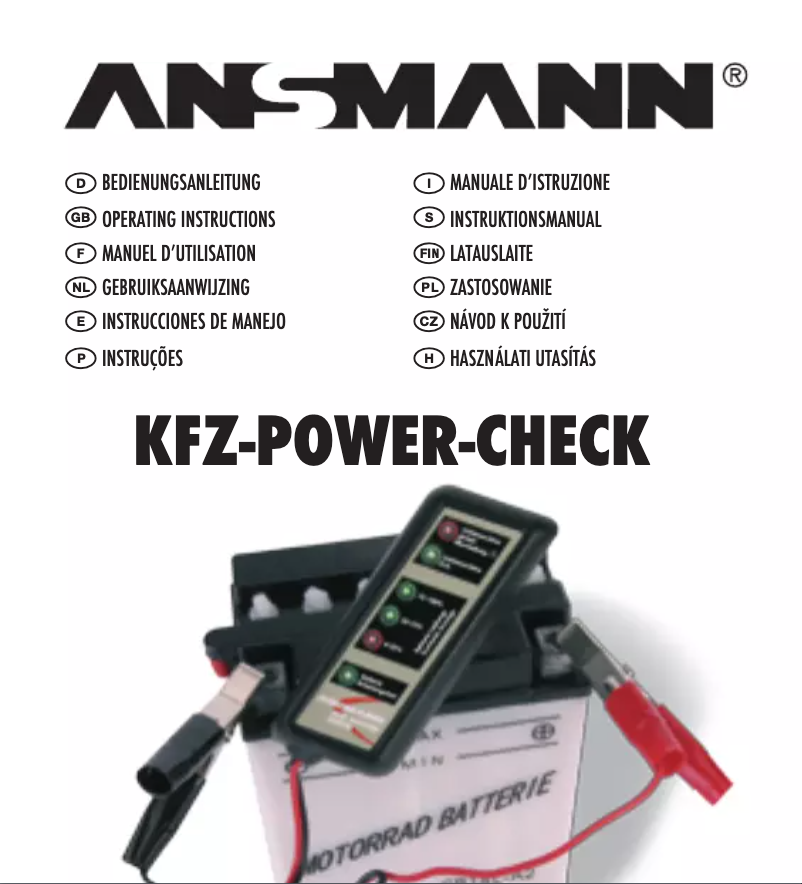 Página 1 del manual Manual de usuario Ansmann Vehicle power check