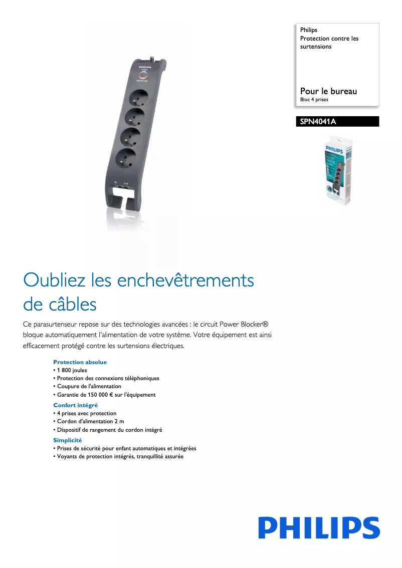 Imagen de la primera página del manual del dispositivo SPN4041A