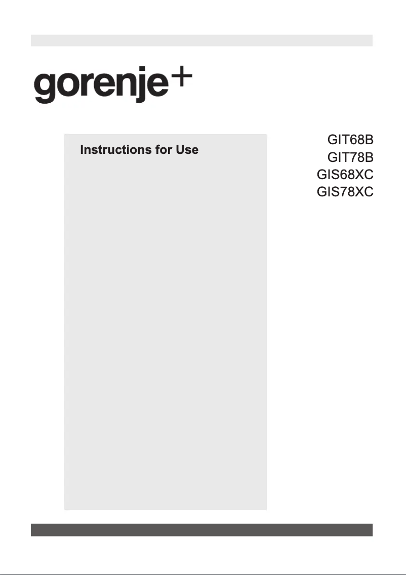 Página 1 del manual Guía de instalación Gorenje GIS78XC