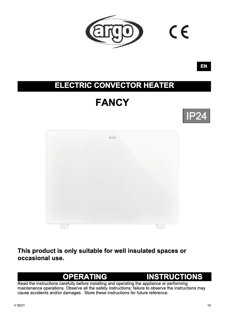 Imagen de la primera página del manual del dispositivo Fancy