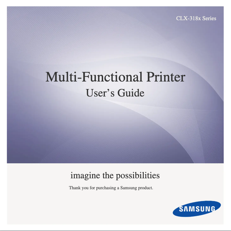 Página 1 del manual Manual de usuario Samsung CLX-3180