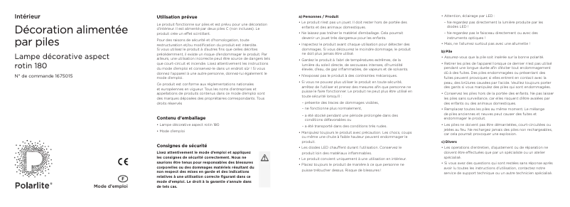 Imagen de la primera página del manual del dispositivo Rattan 180