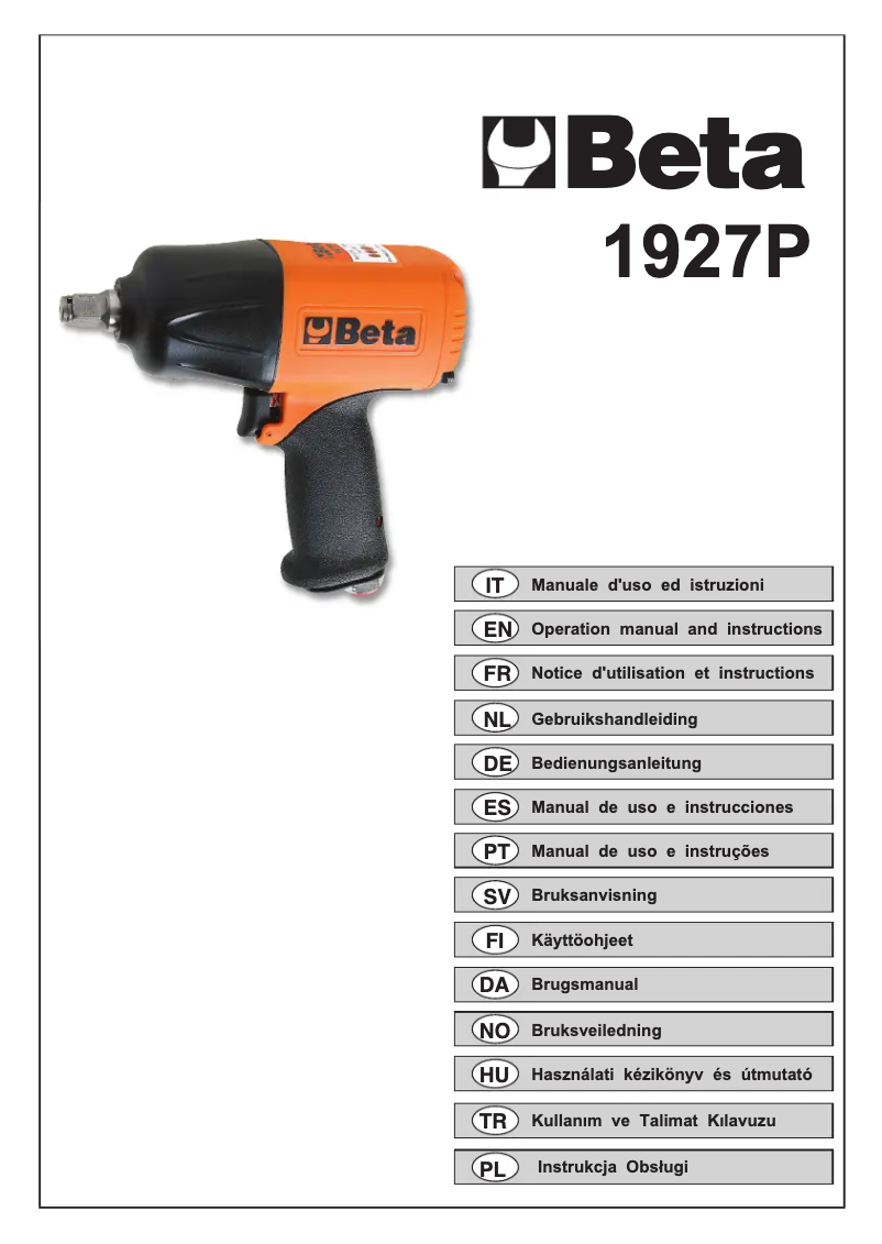 Página 1 del manual Manual de usuario Beta 1927P