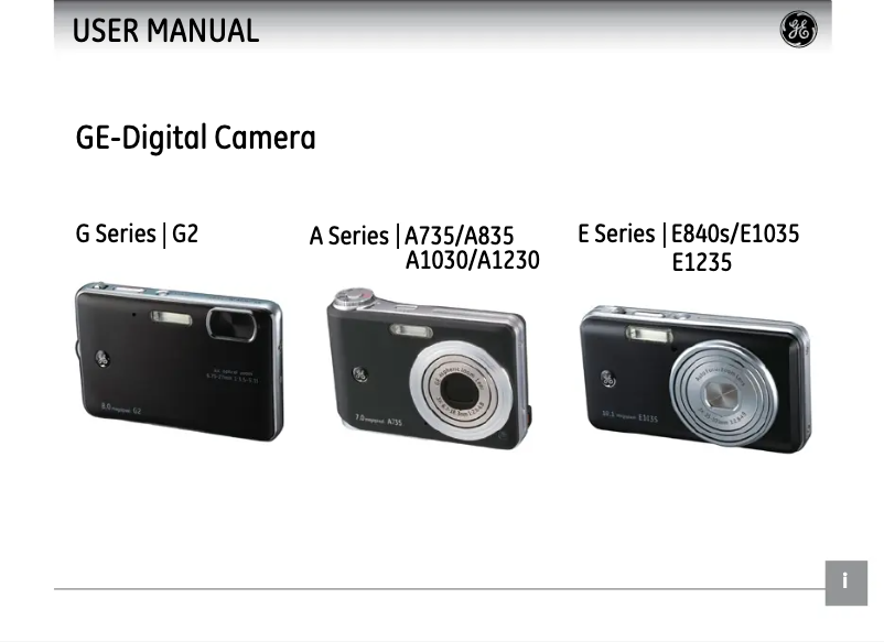 Página 1 del manual Manual de usuario GE A1030